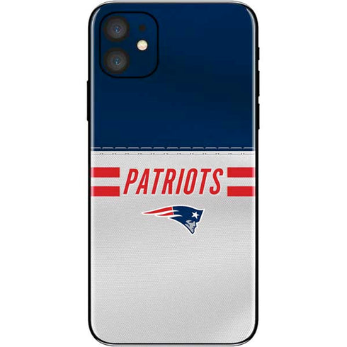 NFL New England Patriots White Striped iPhone 11 Skin